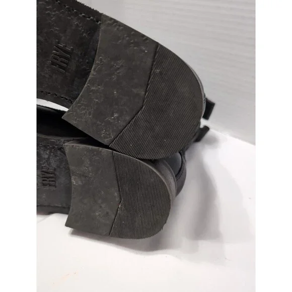 FRYE Womens Size 6B Black Leather Laces Ankle Fashion Western Boots Pre-owned - Picture 6 of 10